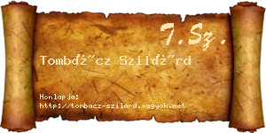Tombácz Szilárd névjegykártya