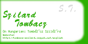 szilard tombacz business card